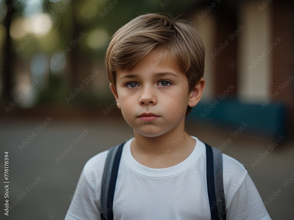 The cute boy is thoughtful and serious. Catalogue of emotions. Concern, calm, efficiency and persuasiveness. The cute boy is thoughtful and serious. Catalogue of emotions. Concern, calm, efficiency and persuasiveness.