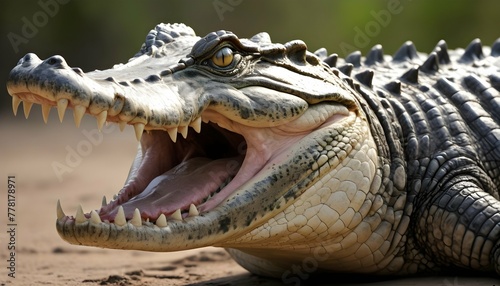 A-Crocodile-With-Its-Teeth-Sharp-And-Menacing- 2