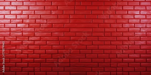 Red majorelle shiny clean metro brick wall background pattern with copy space for design blank 