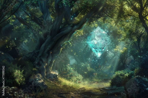 In the mysterious forest  it is said to be guarded by a spirit that guards a treasure trove of enchanted diamonds. Legend has it that these gems are vessels of fate.