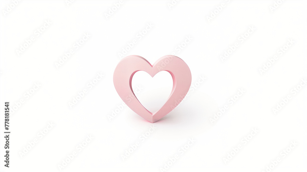 pink heart logo on white