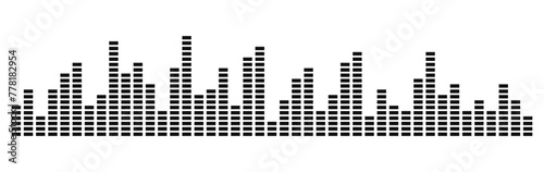 Music audio voice equalizer waveform soundwave decoration vector