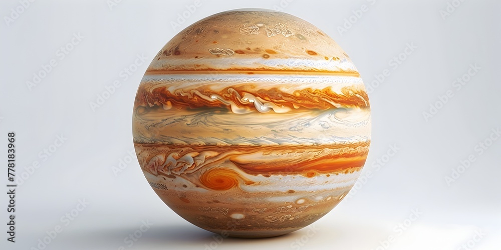 a massive gas giant planet with swirling vivid storms in its atmosphere The planet s surface is covered a massive gas giant planet with swirling vivid storms in its atmosphere The planet s surface is covered
