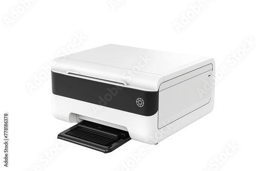 Modern Office Printer with Scanner - isolated on White Transparent Background, PNG 