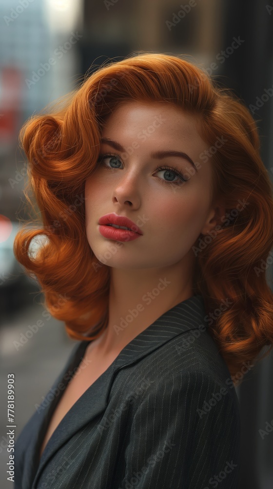 photography portrait of beautiful woman , stylish hair, background a New York street, in the style of George created by ai photography portrait of beautiful woman , stylish hair, background a New York street, in the style of George created by ai