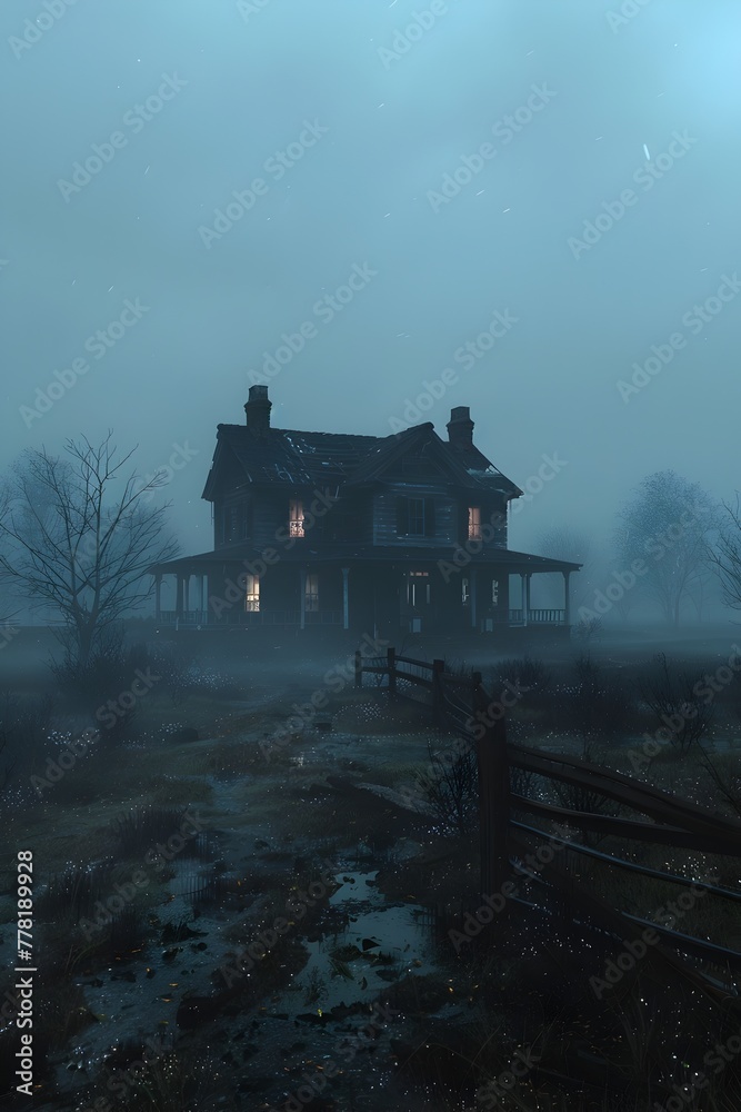 Eerie Abandoned Mansion Shrouded in Mysterious Fog Inviting Intrigue and Unsolved Secrets Eerie Abandoned Mansion Shrouded in Mysterious Fog Inviting Intrigue and Unsolved Secrets