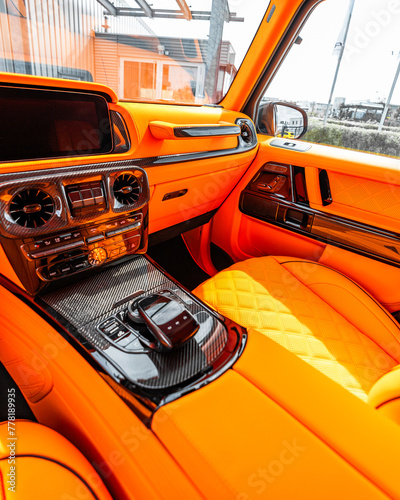 Mercedes G 800 Brabus Orange Interior photo