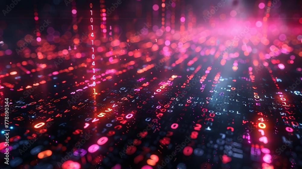 Digital binary data and streaming binary code background. Wallpaper of binary code concept pattern and big data structure. Digital binary data and streaming binary code background. Wallpaper of binary code concept pattern and big data structure.