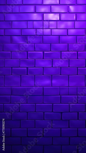 Violet majorelle shiny clean metro brick wall background pattern with copy space for design blank 