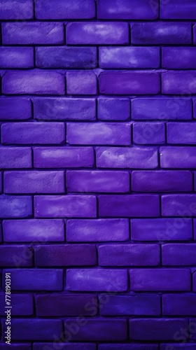 Violet majorelle shiny clean metro brick wall background pattern with copy space for design blank 