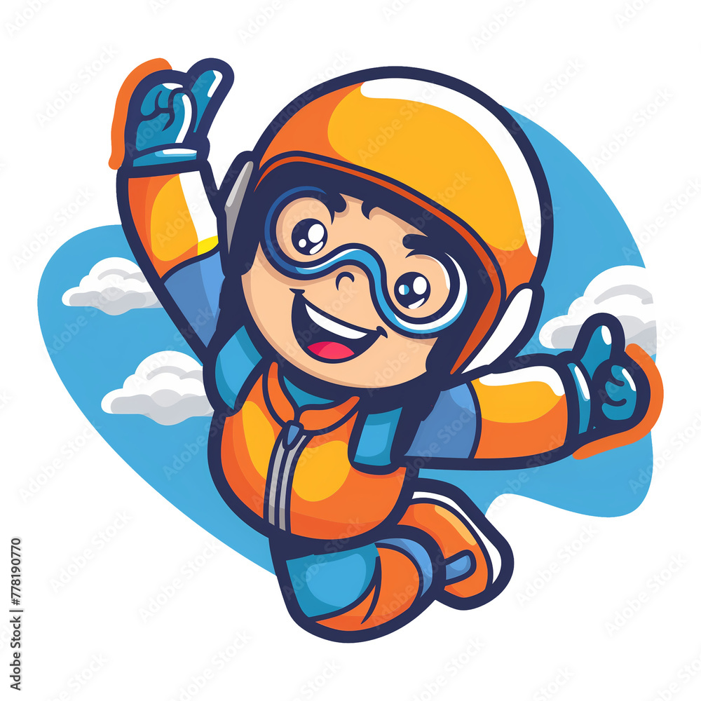 Фотография Sky diving icon, skydiving logo, skydiver