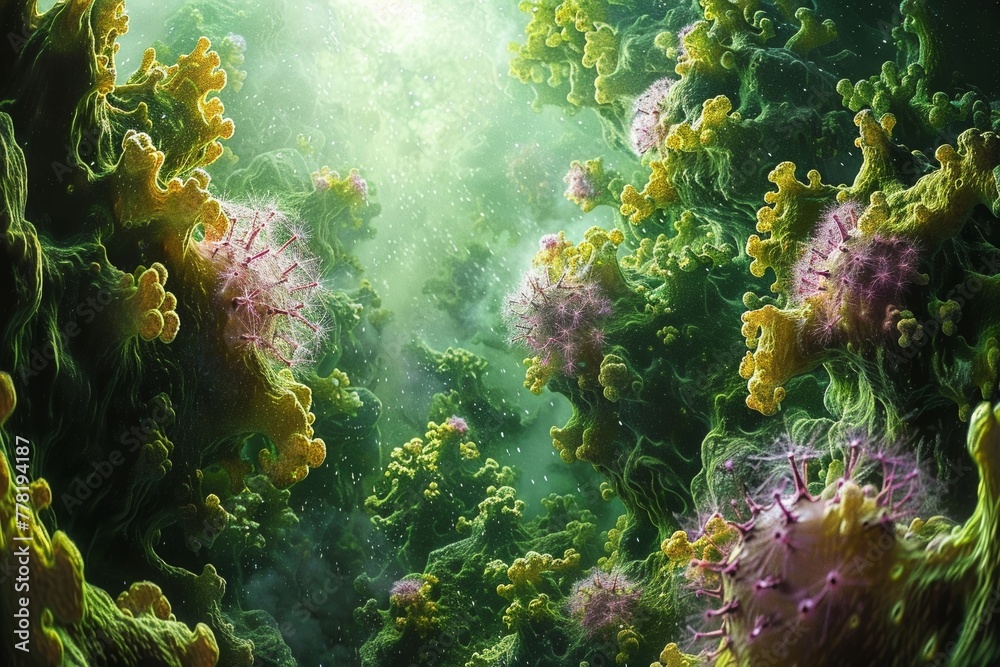 Naklejka premium An unknown lifeforms breathing organ compact