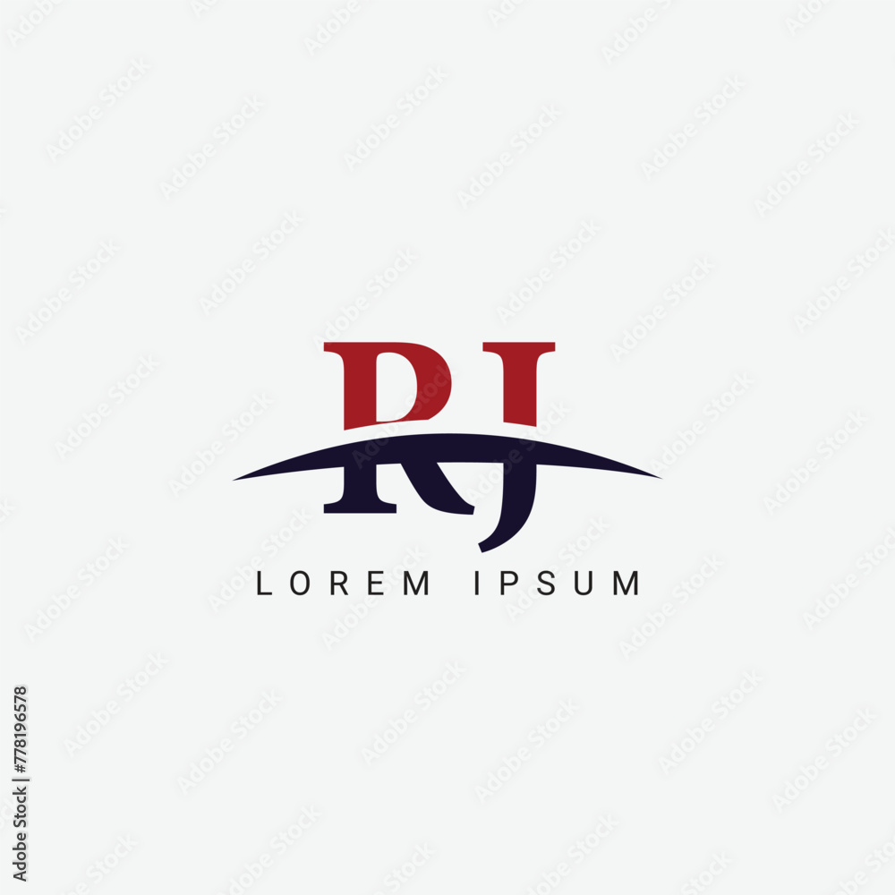Alphabet RJ JR letter modern monogram style logo vector element Alphabet RJ JR letter modern monogram style logo vector element