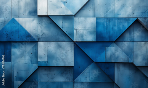 abstract blue background with geometric shapes watercolor illustration wallpaper