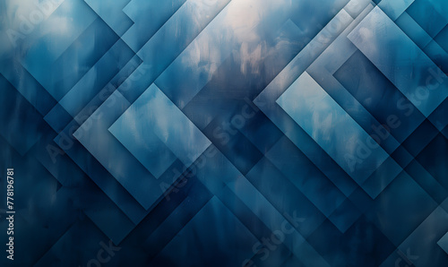 abstract blue background with geometric shapes watercolor illustration wallpaper