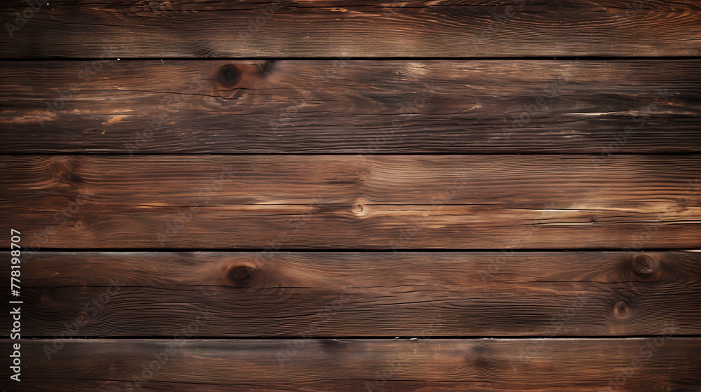 Naklejka premium Brown background. Grunge wooden wall.