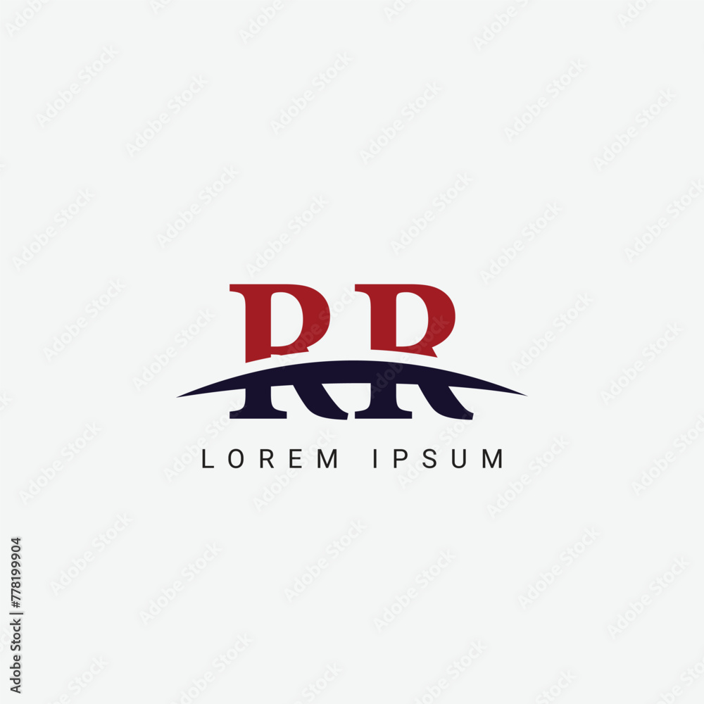 Alphabet RR R letter modern monogram style logo vector element Alphabet RR R letter modern monogram style logo vector element