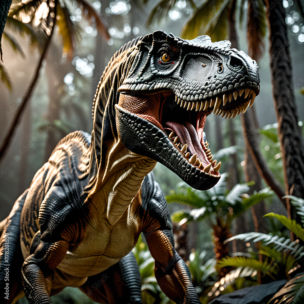 Fototapeta premium Allosaurus, Dinosaur, Dino