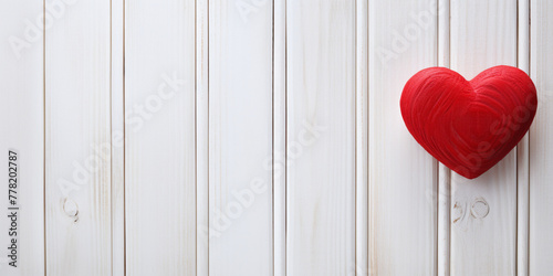 red heart on white wood wood heart with merry valentines day hd frame сreated with Generative Ai