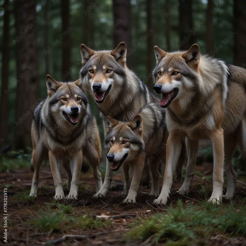 wolf in the woods wolf in the woods