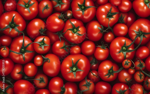 Close up of red juicy tomato texture background © julien.habis