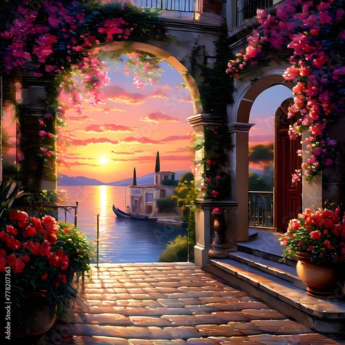 Fototapeta Naklejka Na Ścianę i Meble -  arch of flowers