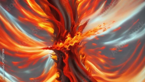 Red Flames Swirling Background (ID: 778207989)