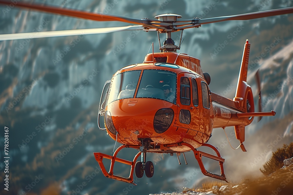 Emergency Medical Evacuation Image of a medical evacuation helicopter transporting a patient from a remote area Emergency Medical Evacuation Image of a medical evacuation helicopter transporting a patient from a remote area