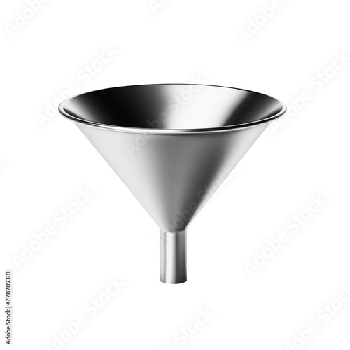 silver metal funnel