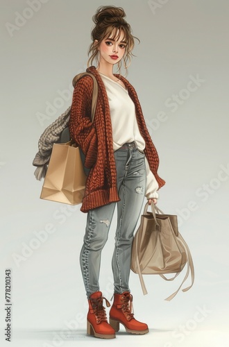 woman on a shopping spree
