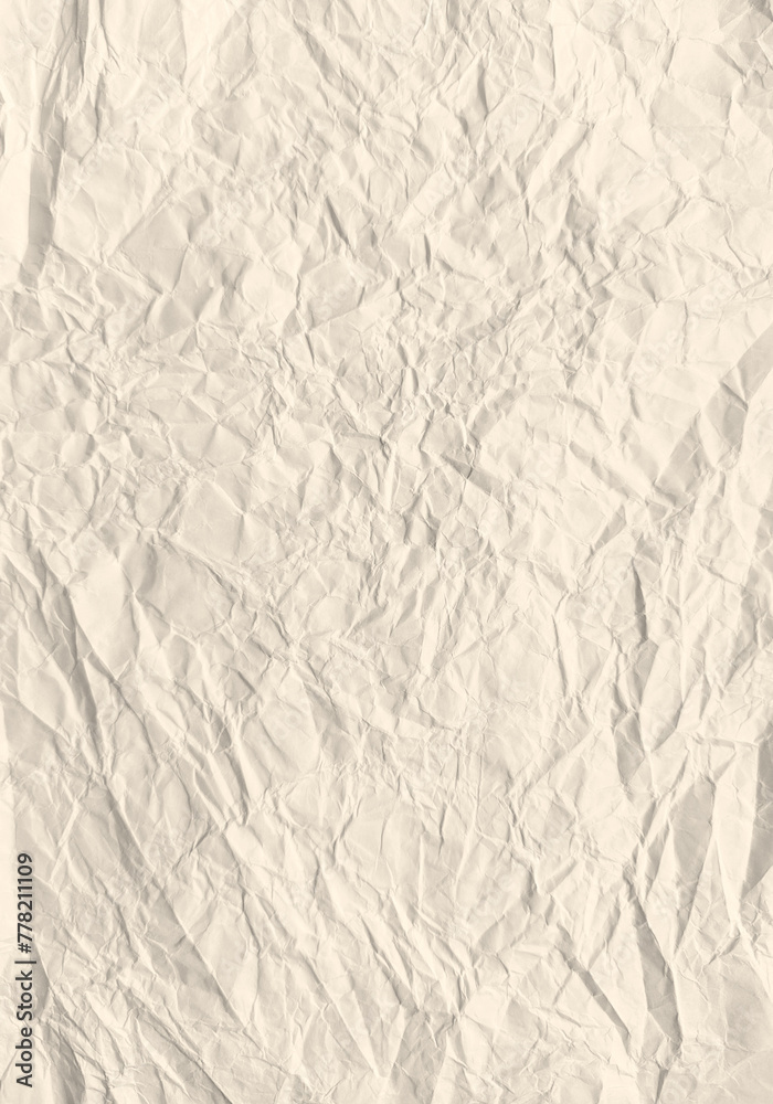 Fototapeta premium Yellow Vertical Crumpled Old Paper Texture Background
