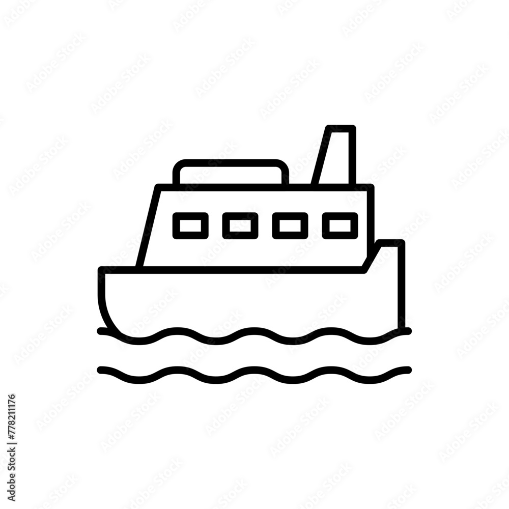 Cruise ship outline icons, minimalist vector illustration ,simple transparent graphic element .Isolated on white background Cruise ship outline icons, minimalist vector illustration ,simple transparent graphic element .Isolated on white background