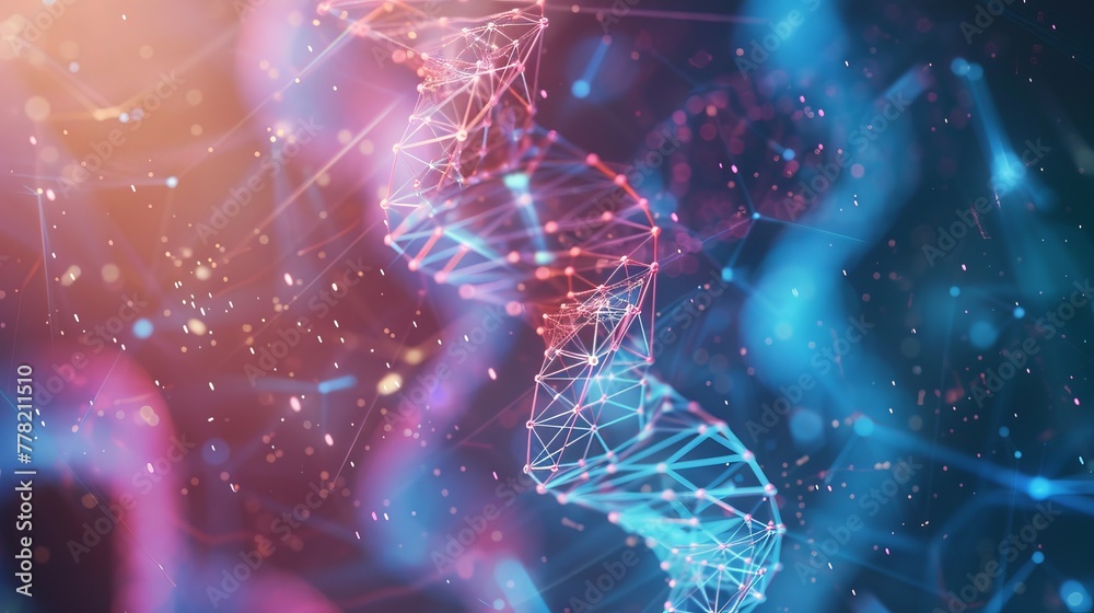 An abstract plexus background that beautifully mimics the intricate structure of DNA An abstract plexus background that beautifully mimics the intricate structure of DNA