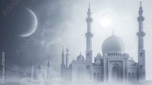 A serene and dignified Islamic background for a Mosque