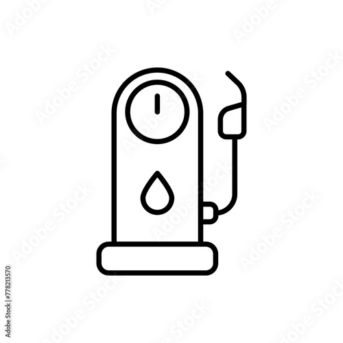 Fuel pump outline icons, minimalist vector illustration ,simple transparent graphic element .Isolated on white background