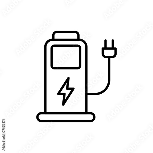 Fuel pump outline icons, minimalist vector illustration ,simple transparent graphic element .Isolated on white background