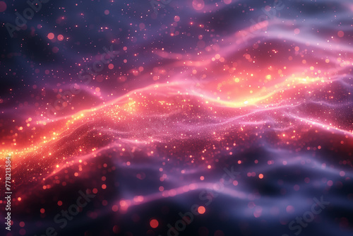 Glowing lights and wave patterns abstract glitter background wallpaper