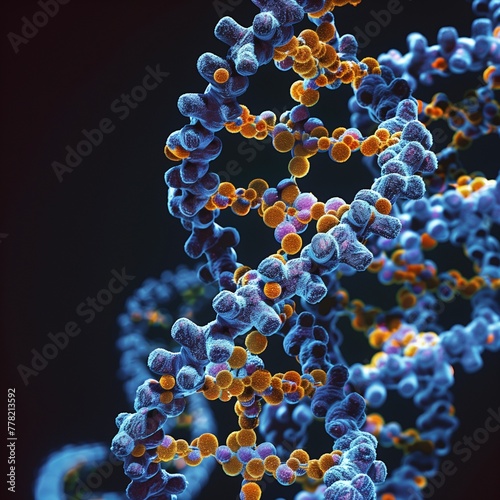A captivating view of DNA double helices, illustrating the essence of genetic code with exquisite precision. 