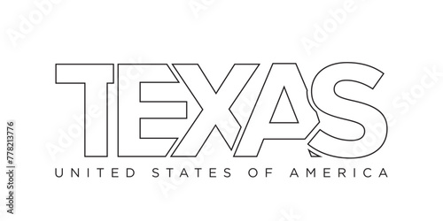 Texas, USA typography slogan design. America logo with graphic city lettering for print and web.