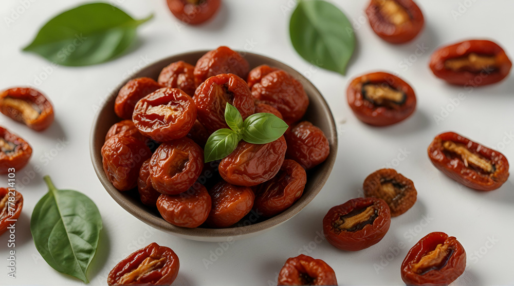 Set With Sun Dried Tomatoes And Basil .Generative AI Set With Sun Dried Tomatoes And Basil .Generative AI