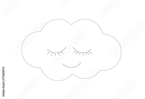 a cloud of emotion on a white background