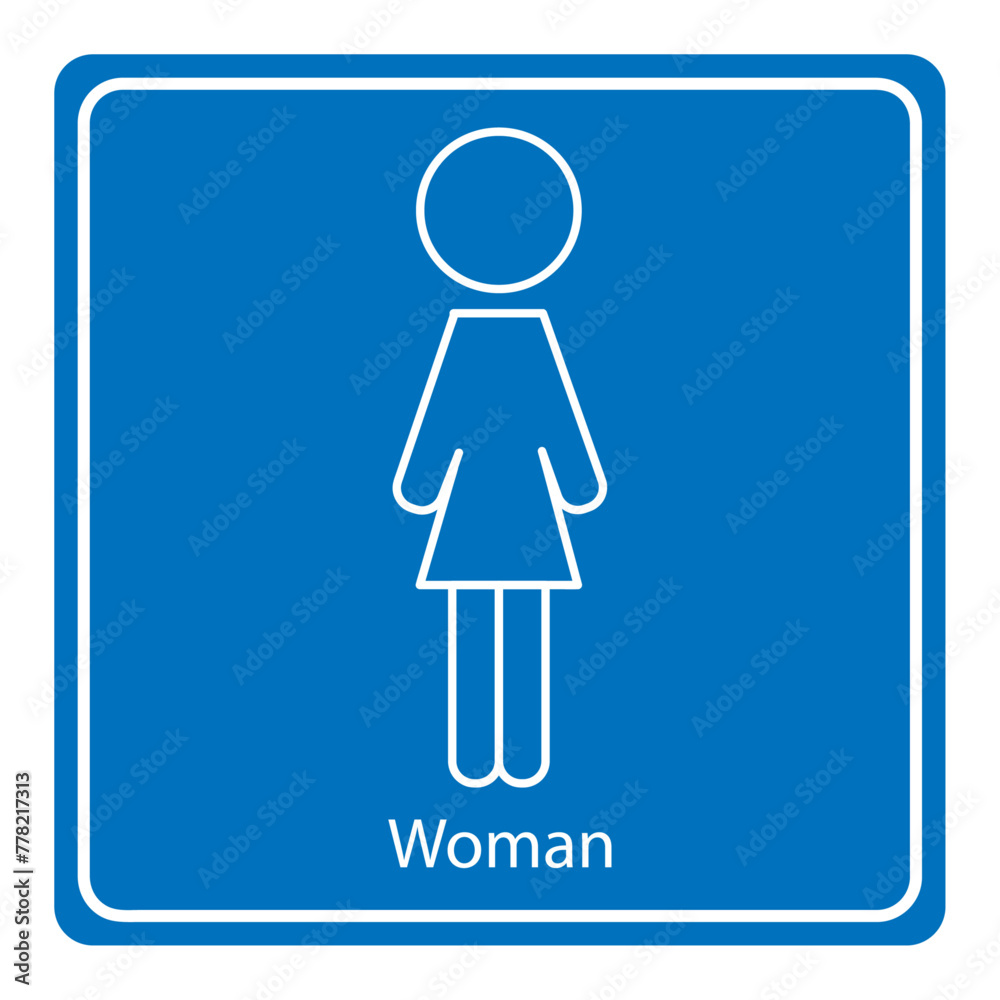 Women toilet. Female wc. Restroom signage. Vector graphics Women toilet. Female wc. Restroom signage. Vector graphics
