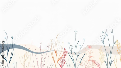 Collection of hand drawn graphic tulips. Floral clip art elements. Branches, leaves and buds. Vector set of childish drawings. Flowers tulips in outlines.Flower isolated on white background #778218575