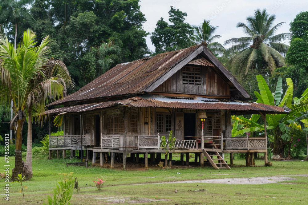 An isolated Malay traditional house An isolated Malay traditional house