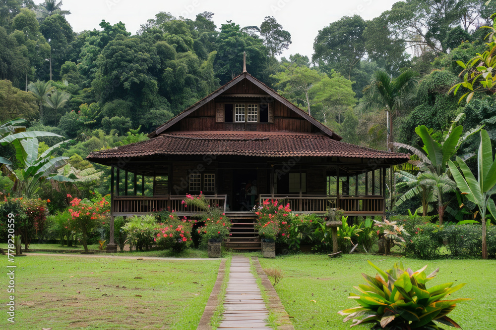 An isolated Malay traditional house An isolated Malay traditional house