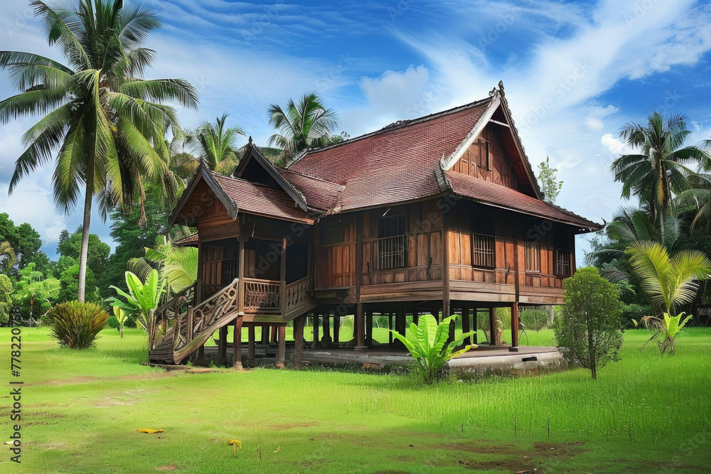 An isolated Malay traditional house An isolated Malay traditional house
