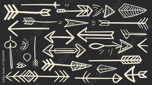 Hand Drawn Doodle Arrows and Direction Signs: Vector Illustration Collection for Design Elements and Concept Illustration