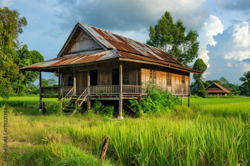 An isolated Malay traditional house An isolated Malay traditional house