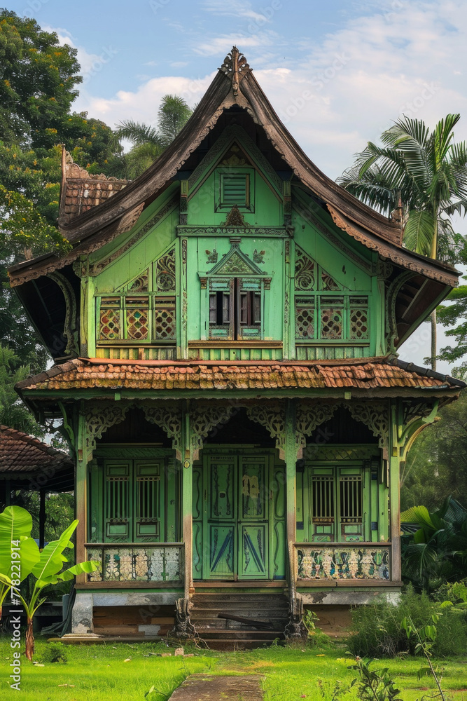 An isolated Malay traditional house An isolated Malay traditional house
