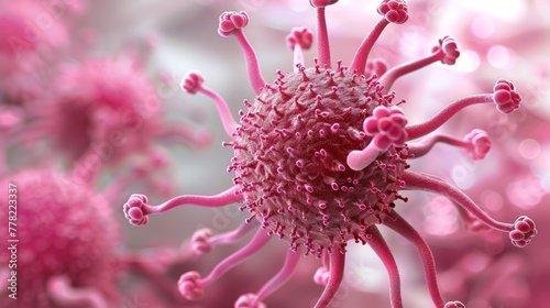 Human papillomaviruses HPV, viruses uterus cervical cancer virus concept